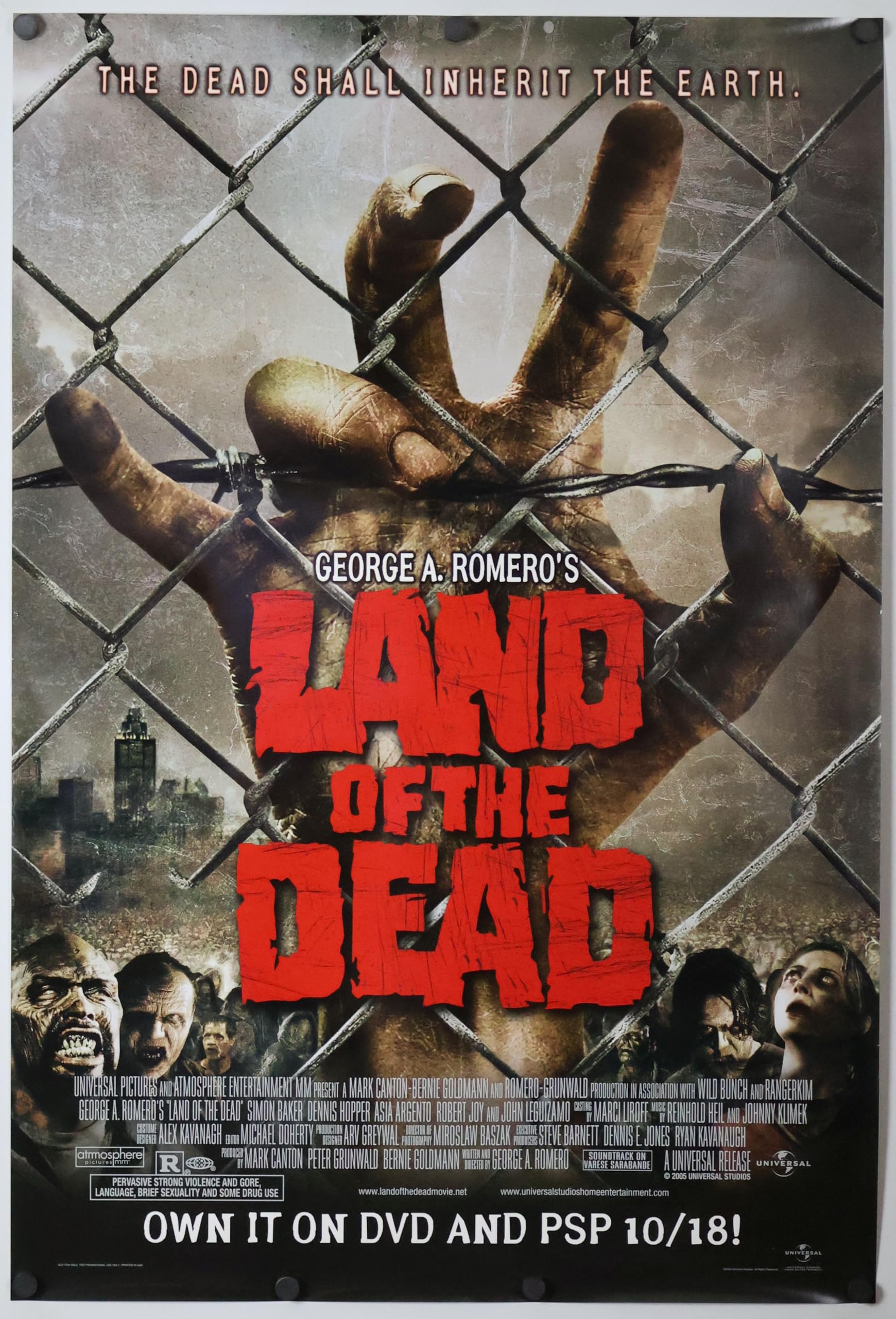 Amazon.com: LAND OF THE DEAD - Original Authentic Movie Poster